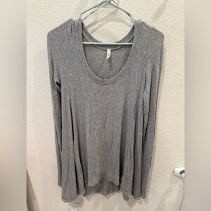 Free People Heather Gray Long Sleeve Tee Tunic women’s S